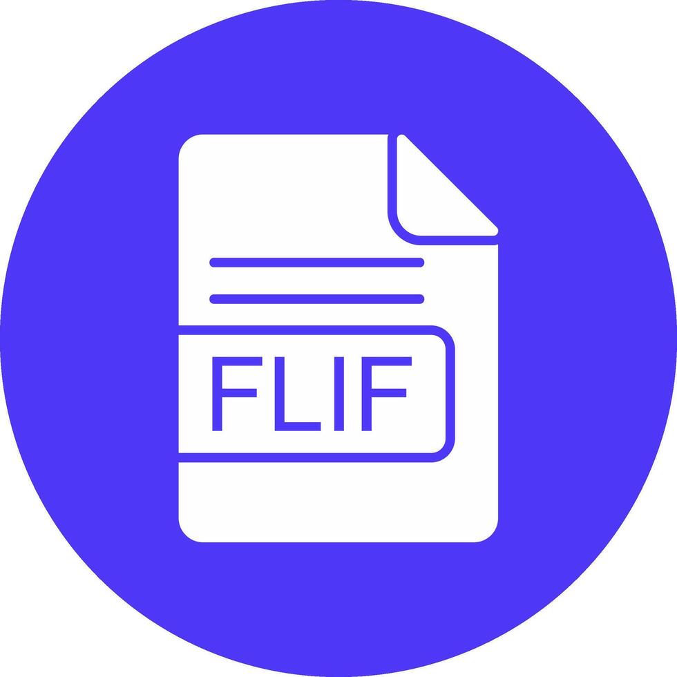 FLIF File Format Glyph Multi Circle Icon vector