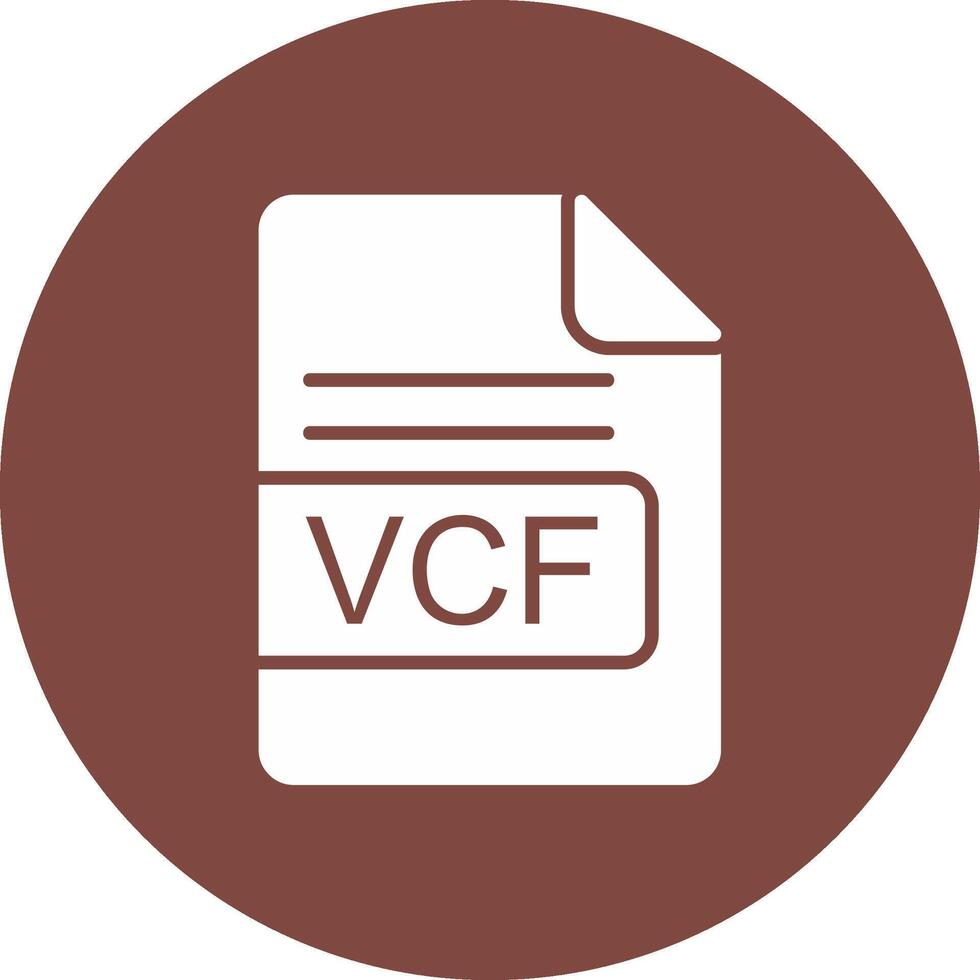 vcf archivo formato glifo multi circulo icono vector