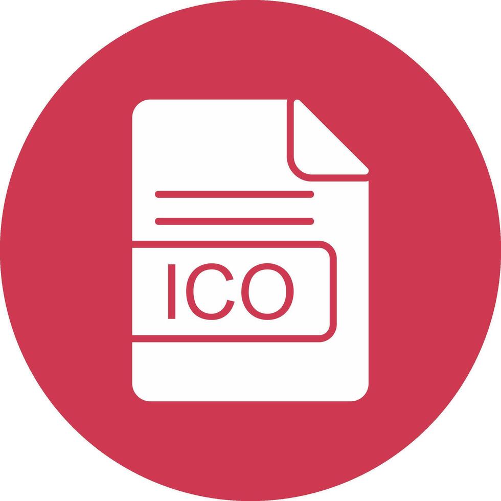 ico archivo formato glifo multi circulo icono vector