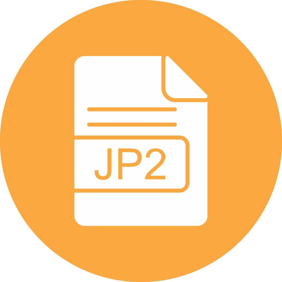 Jp2 File Format Glyph Multi Circle Icon vector