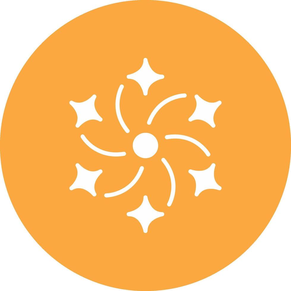 Firework Glyph Multi Circle Icon vector