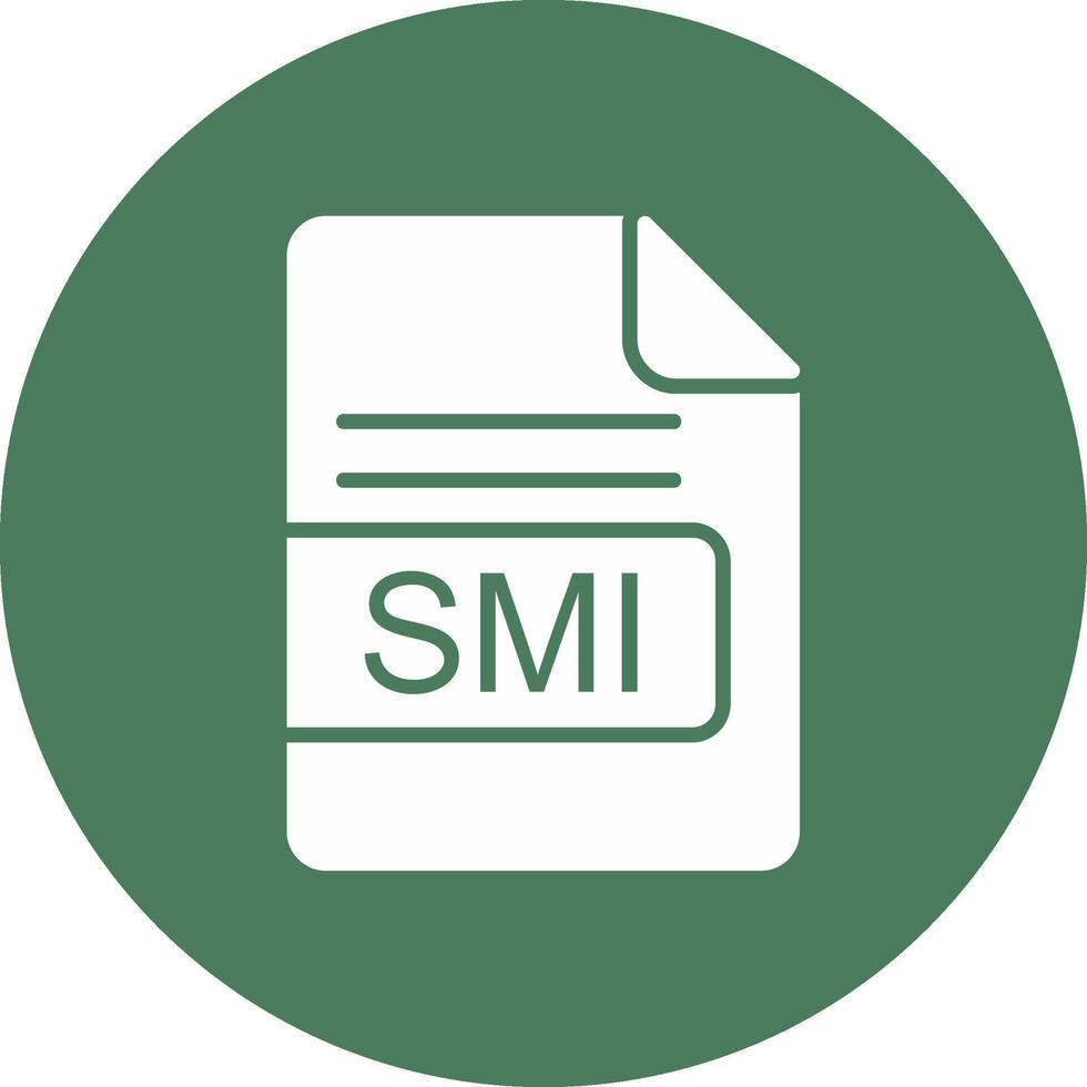 SMI File Format Glyph Multi Circle Icon vector