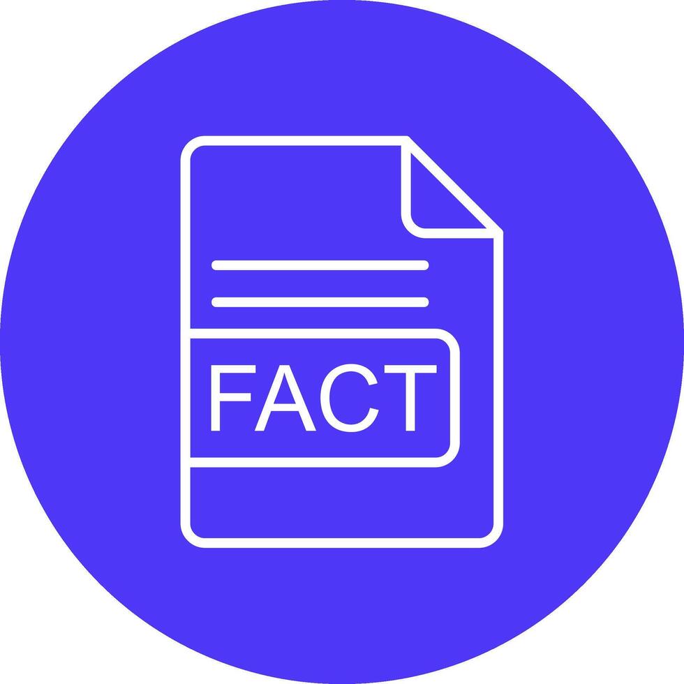 FACT File Format Line Multi Circle Icon vector