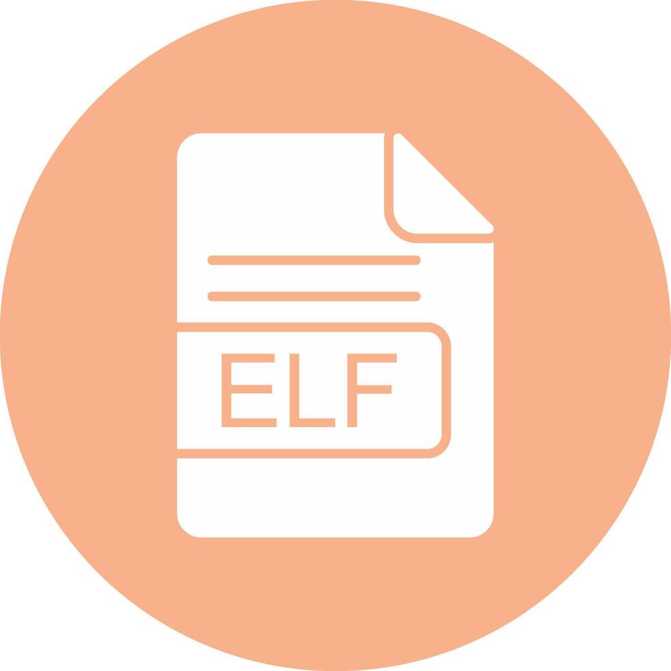 ELF File Format Glyph Multi Circle Icon vector