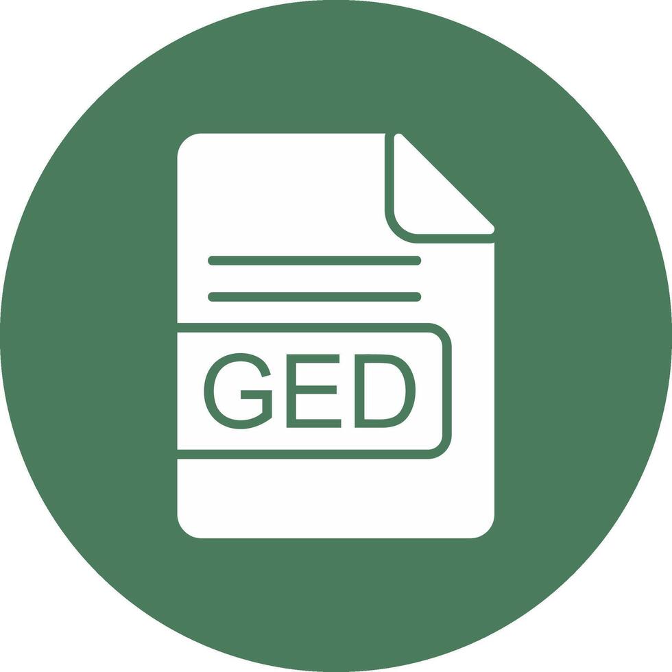 ged archivo formato glifo multi circulo icono vector