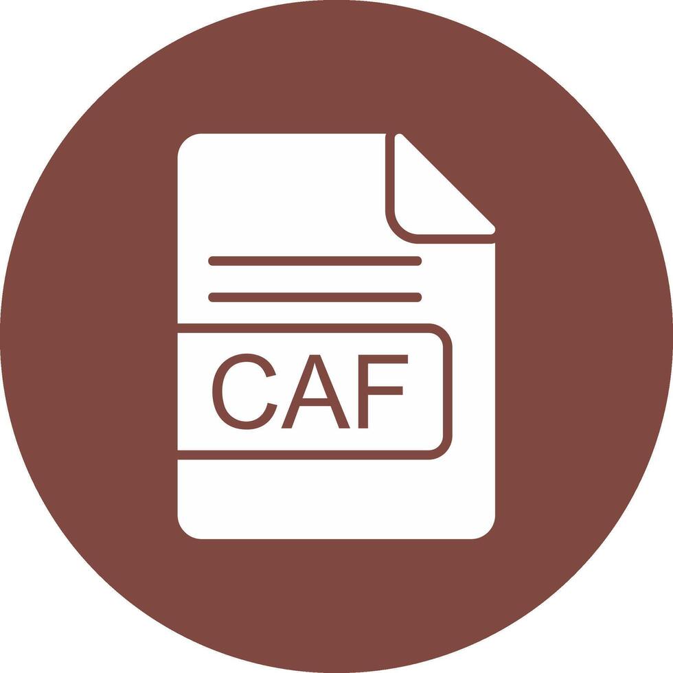 CAF File Format Glyph Multi Circle Icon vector