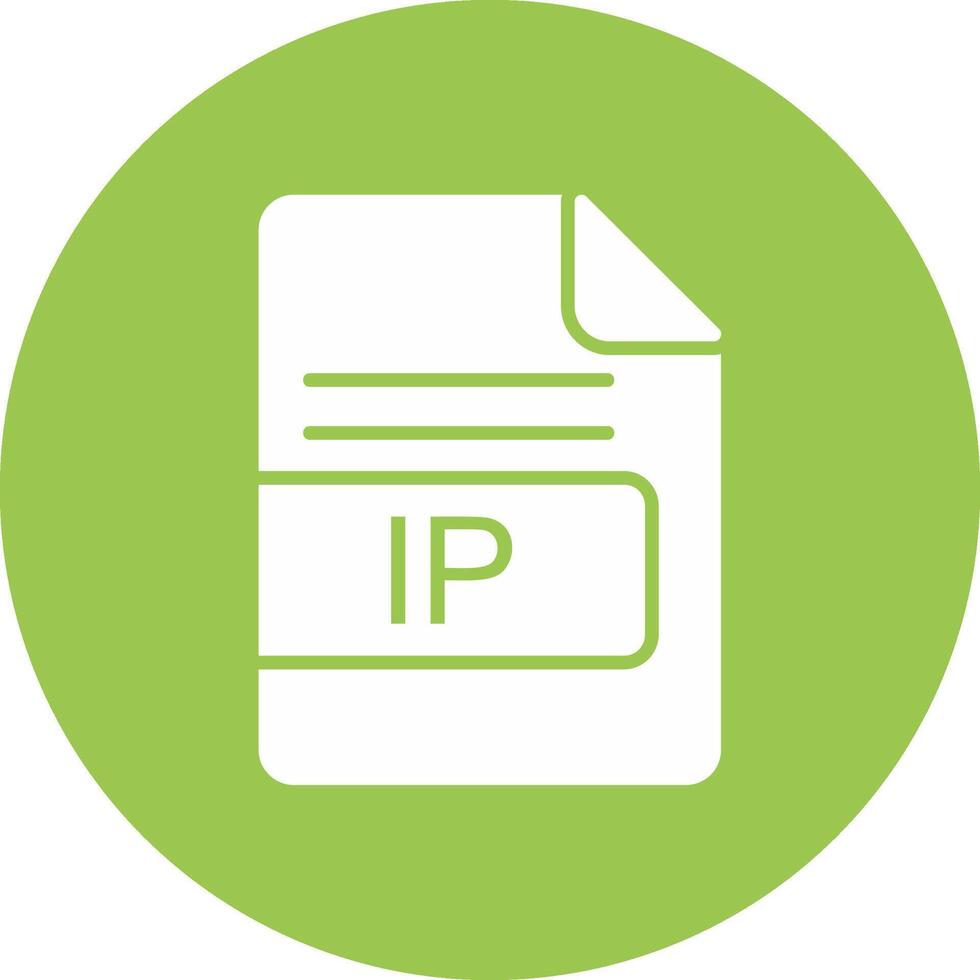 IP File Format Glyph Multi Circle Icon vector