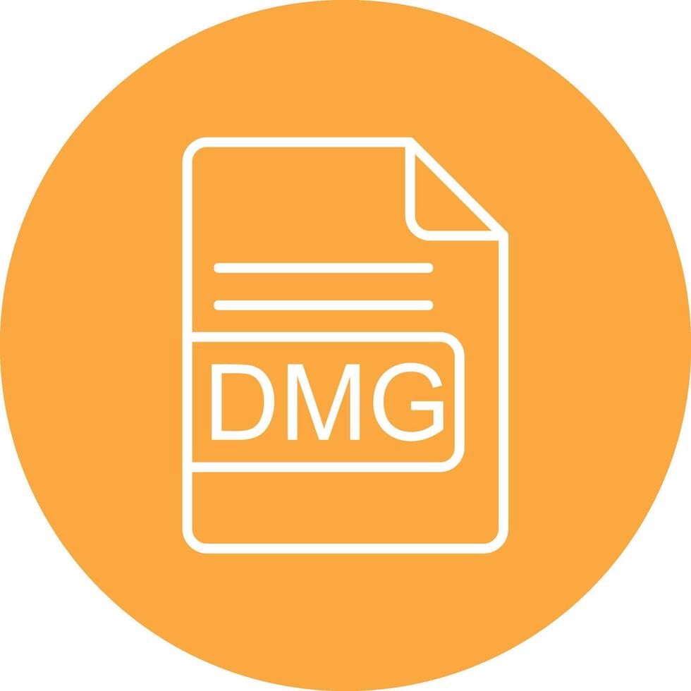 DMG File Format Line Multi Circle Icon vector