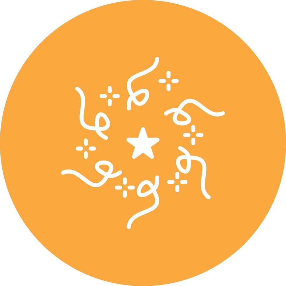 Firework Glyph Multi Circle Icon vector