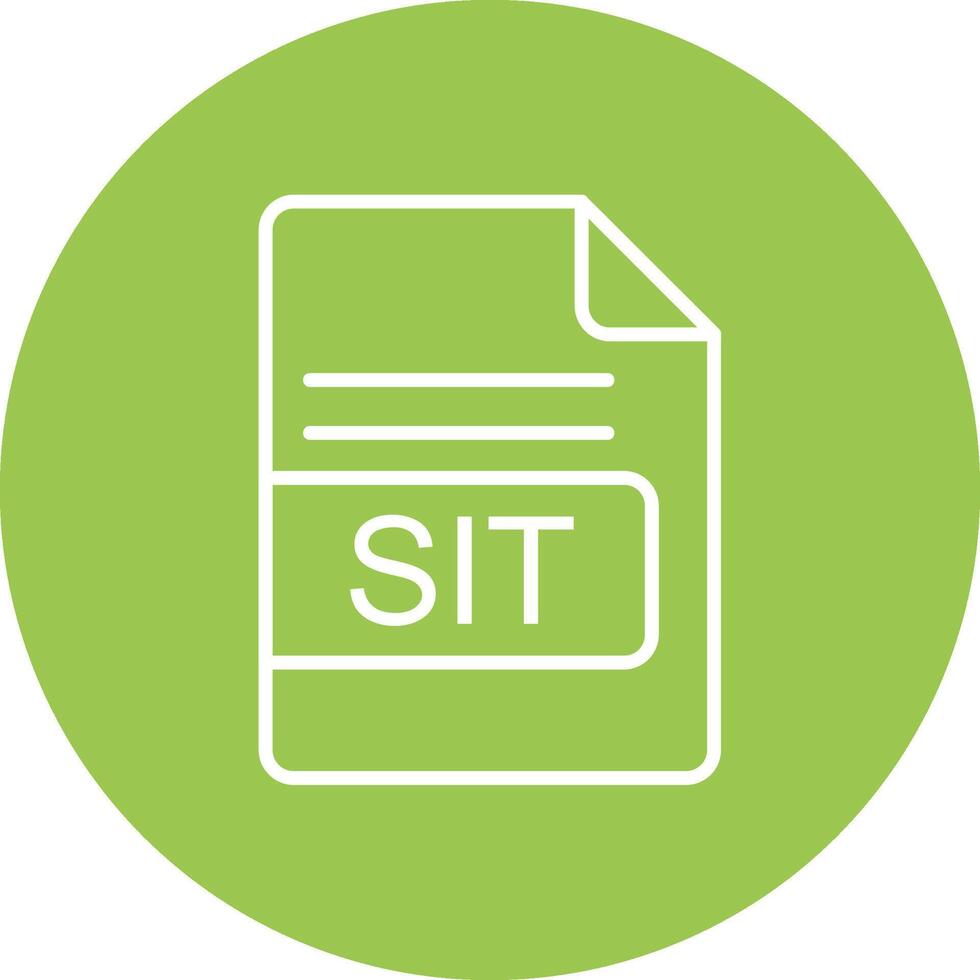 SIT File Format Line Multi Circle Icon vector