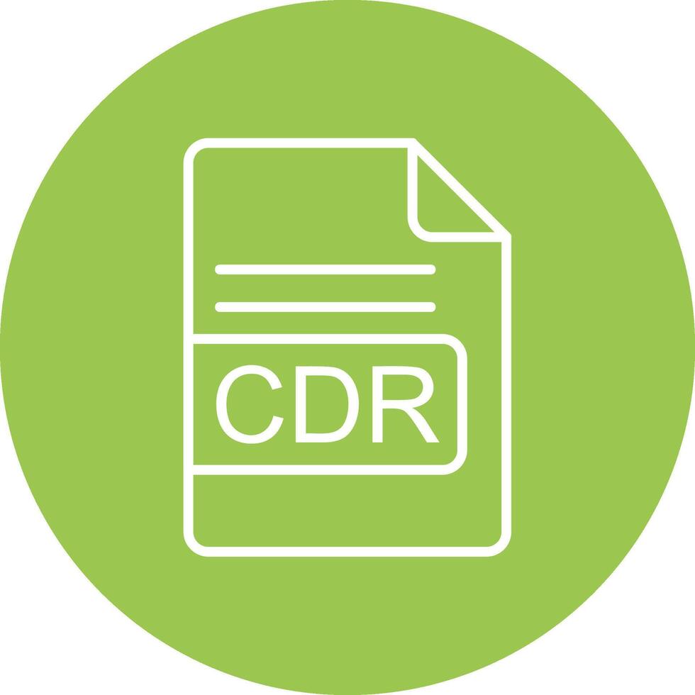 CDR File Format Line Multi Circle Icon vector