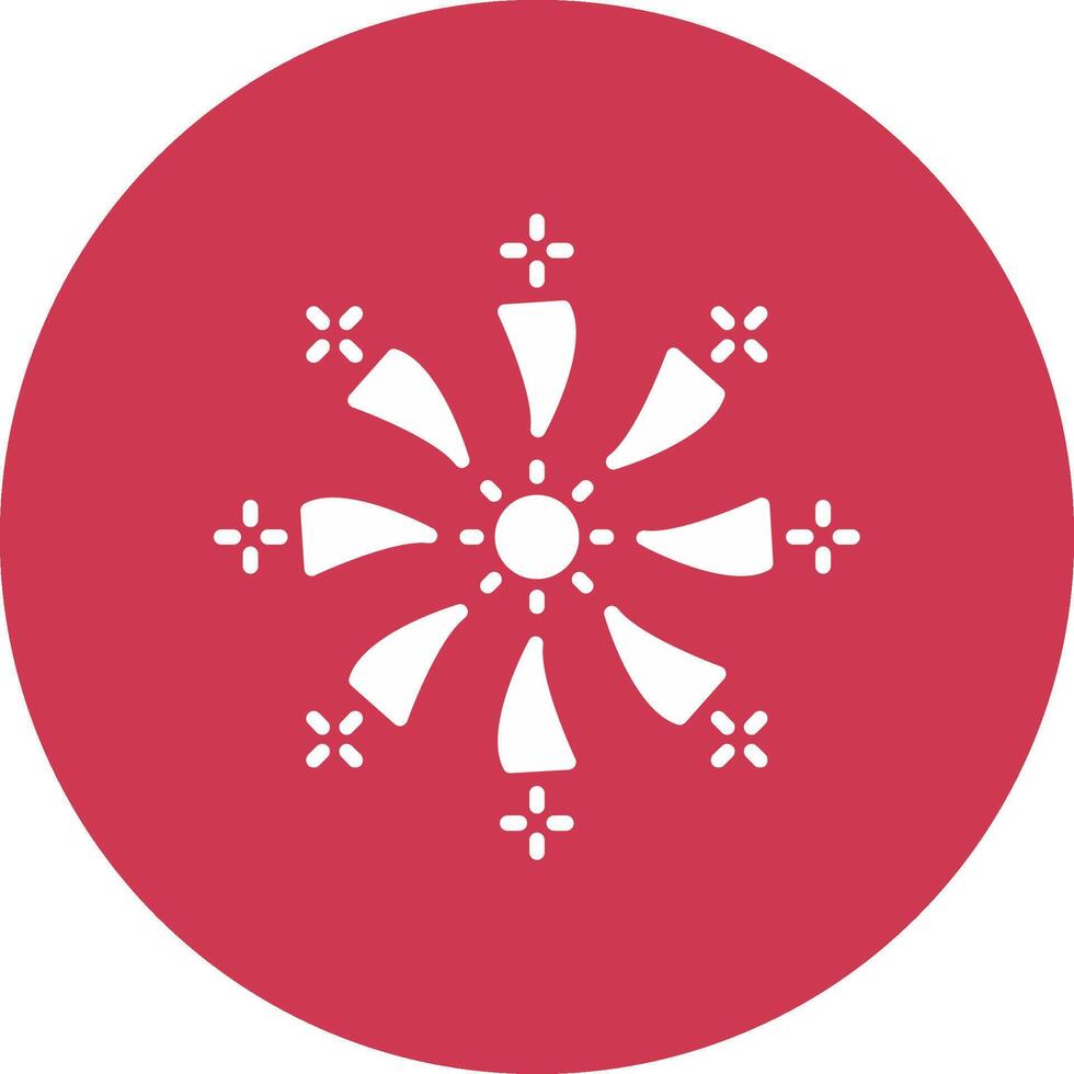 Firework Glyph Multi Circle Icon vector