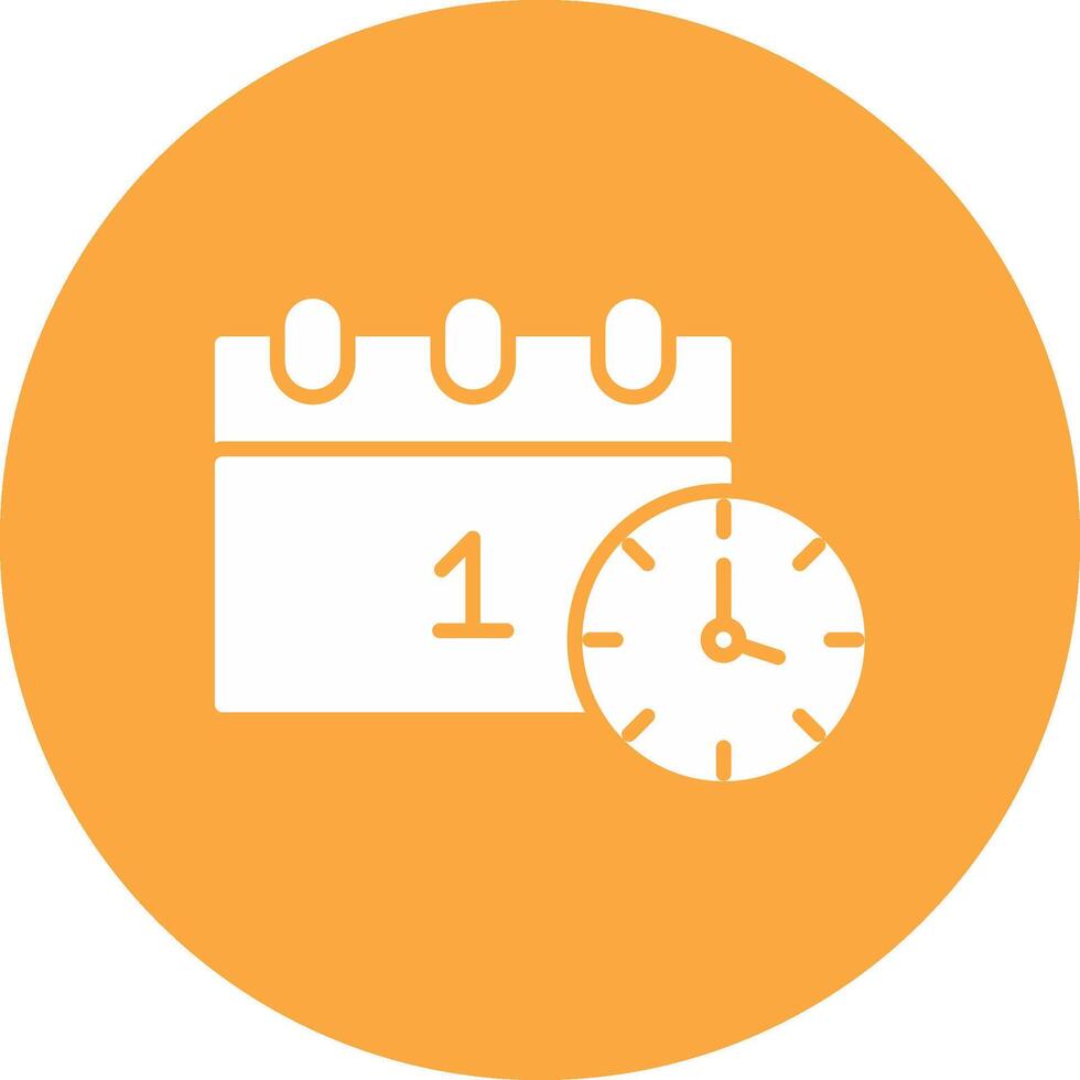 New Year Glyph Multi Circle Icon vector