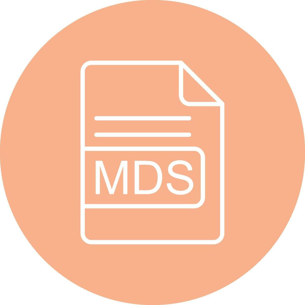 MDS File Format Line Multi Circle Icon vector