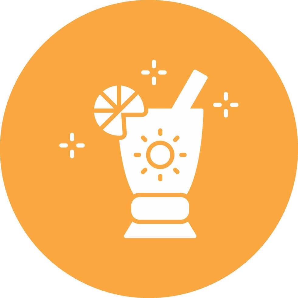 Cocktail Glyph Multi Circle Icon vector