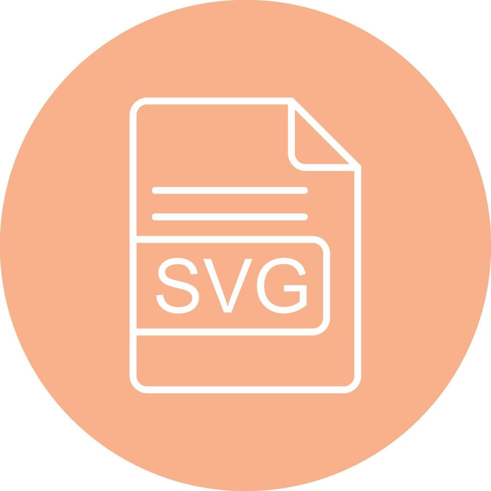 SVG File Format Line Multi Circle Icon vector