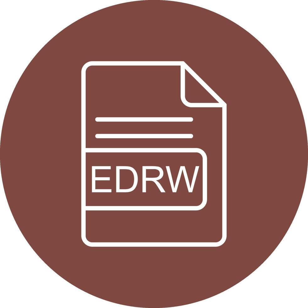 EDRW File Format Line Multi Circle Icon vector