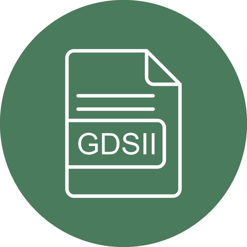 gdsii archivo formato línea multi circulo icono vector