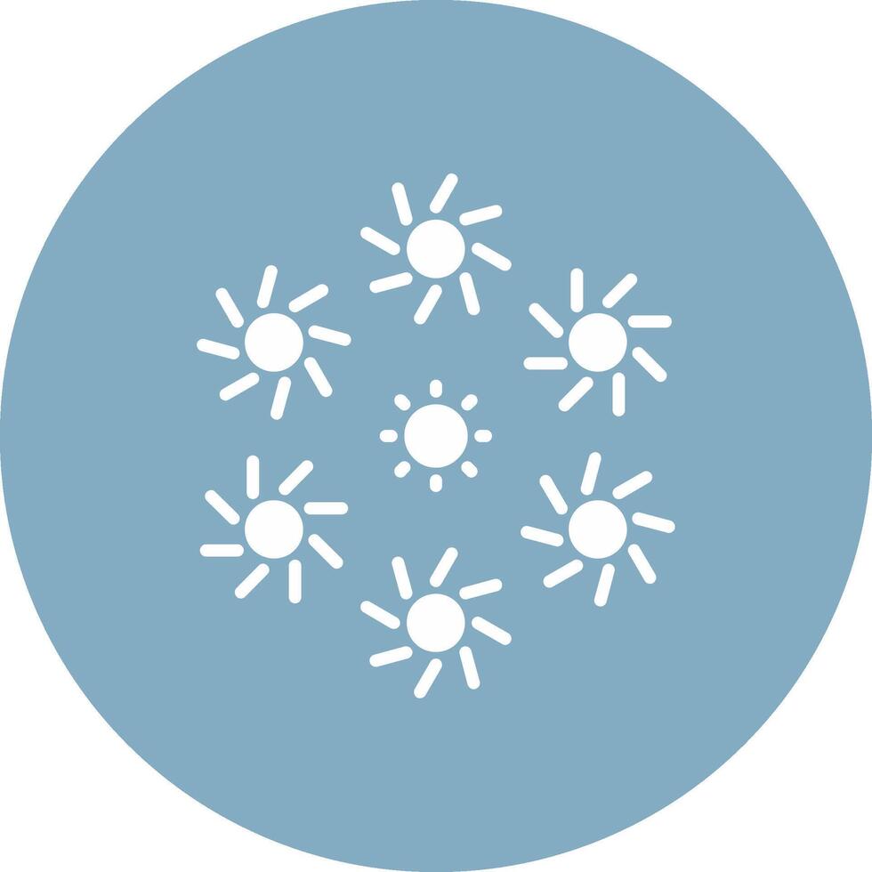 Firework Glyph Multi Circle Icon vector