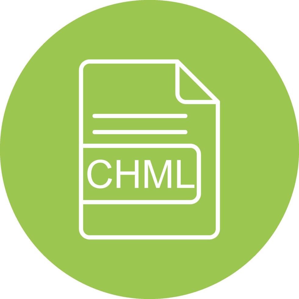 chml archivo formato línea multi circulo icono vector