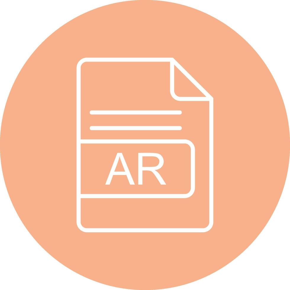 Arkansas archivo formato línea multi circulo icono vector