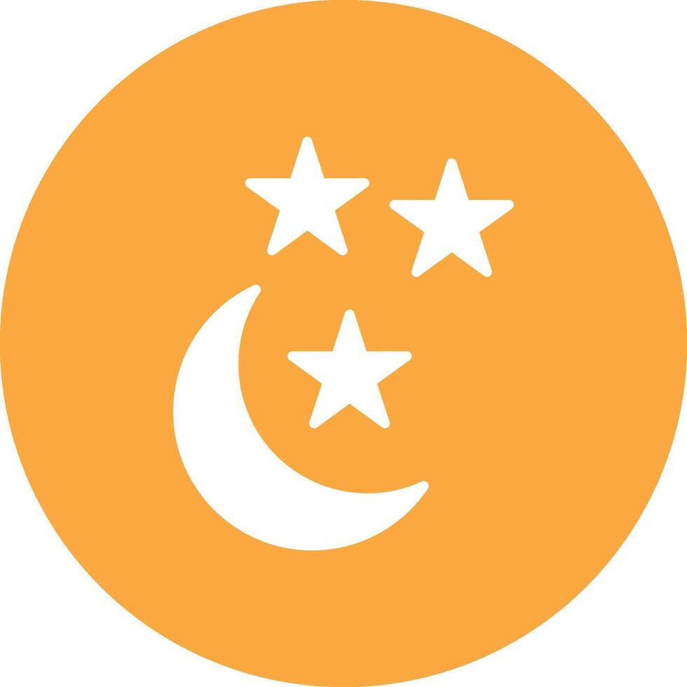 Half Moon Glyph Multi Circle Icon vector