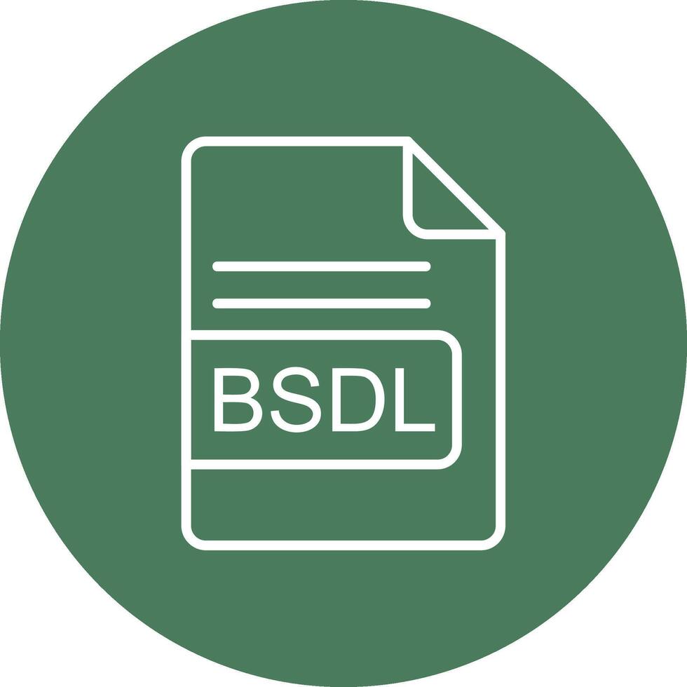 bsdl archivo formato línea multi circulo icono vector