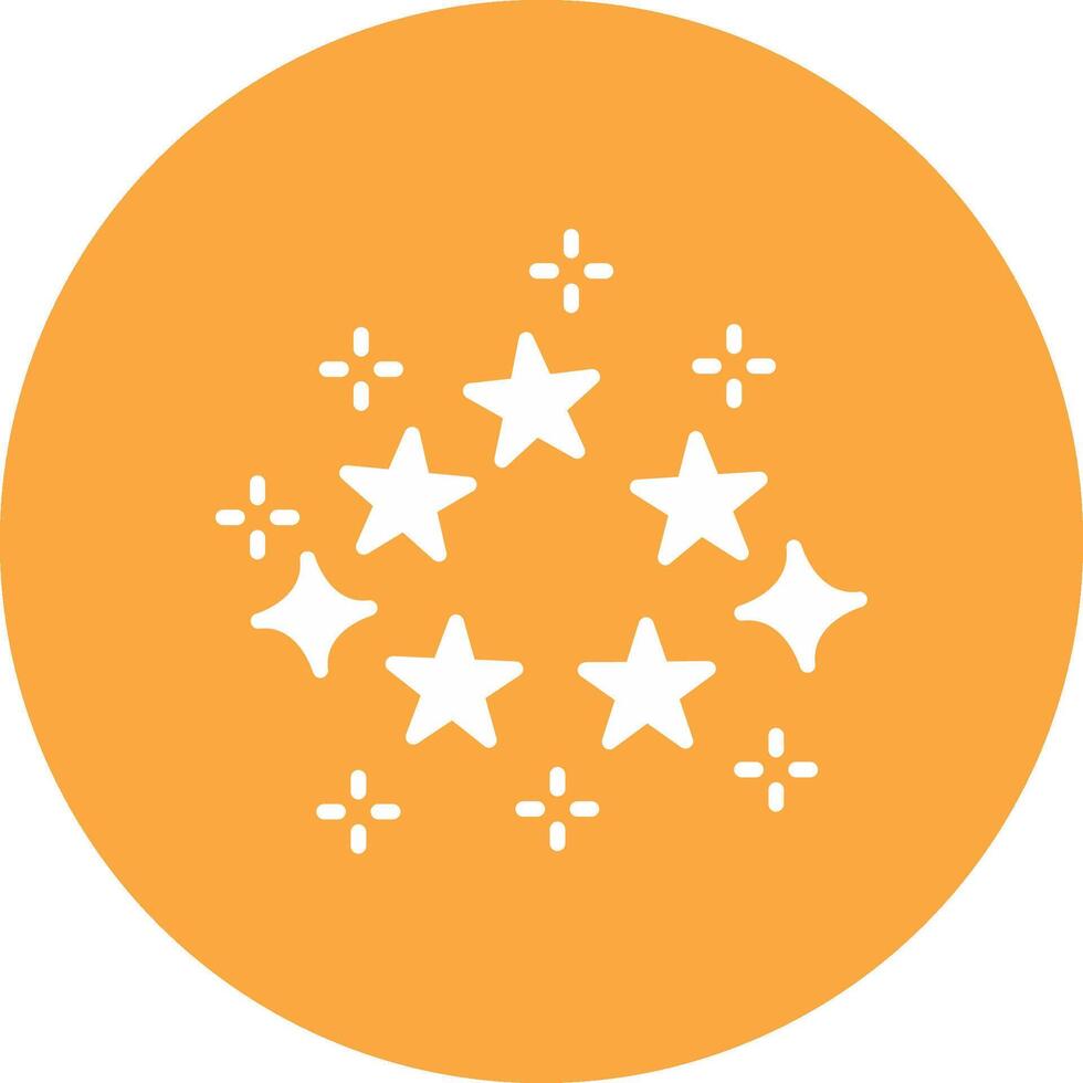 Stars Glyph Multi Circle Icon vector