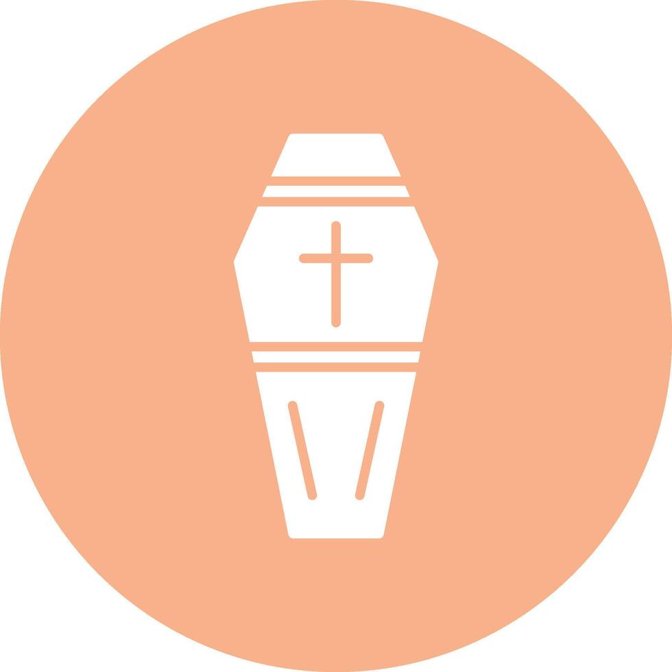 Coffin Glyph Multi Circle Icon vector