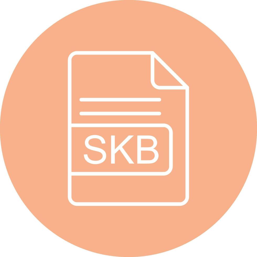 skb archivo formato línea multi circulo icono vector