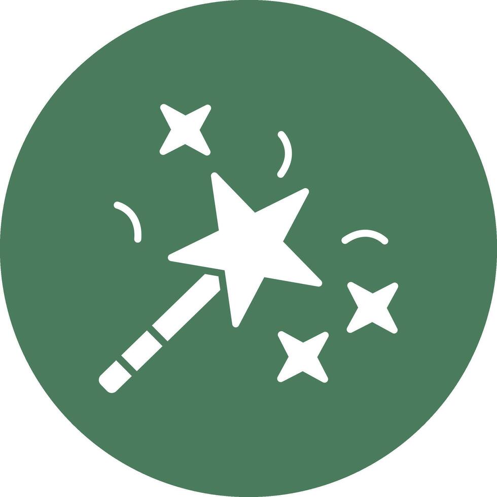 Magic Wand Glyph Multi Circle Icon vector