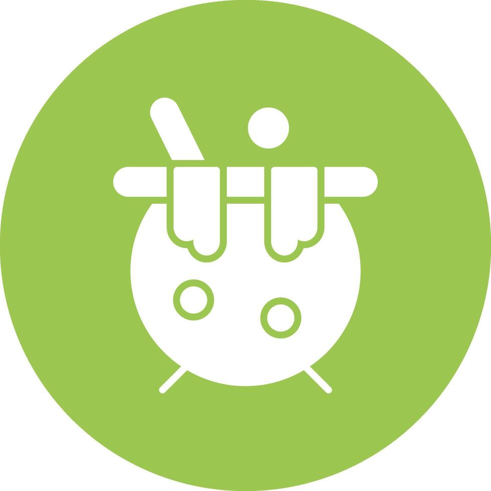 Cauldron Glyph Multi Circle Icon vector