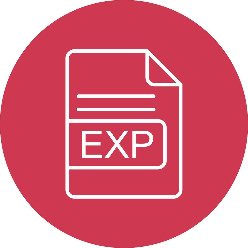 EXP File Format Line Multi Circle Icon vector