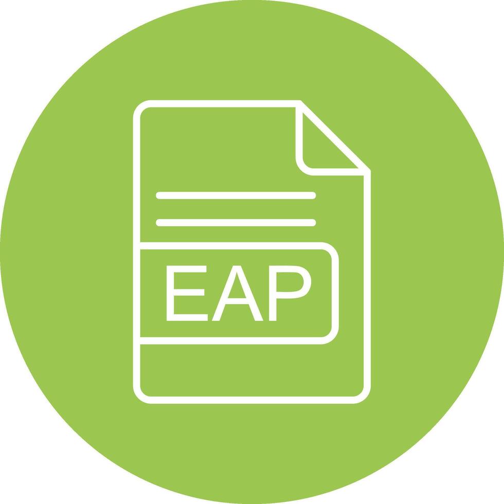 EAP File Format Line Multi Circle Icon vector