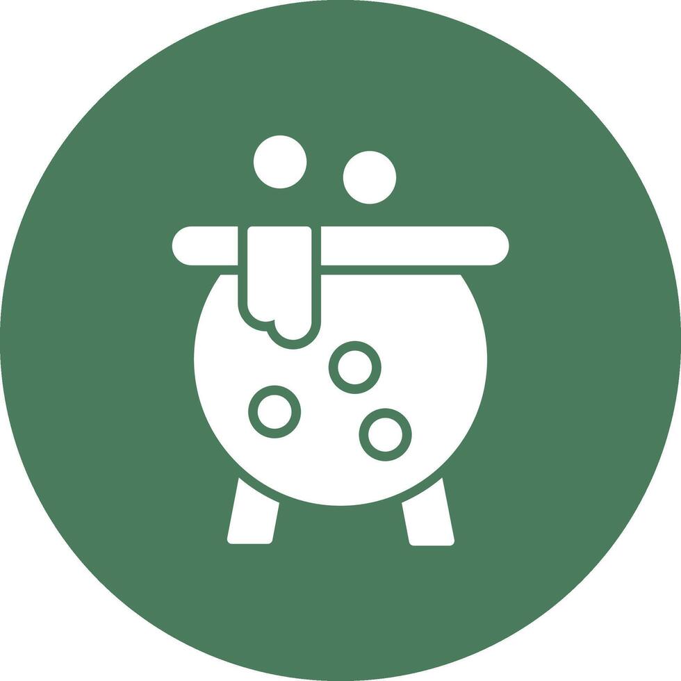 Cauldron Glyph Multi Circle Icon vector