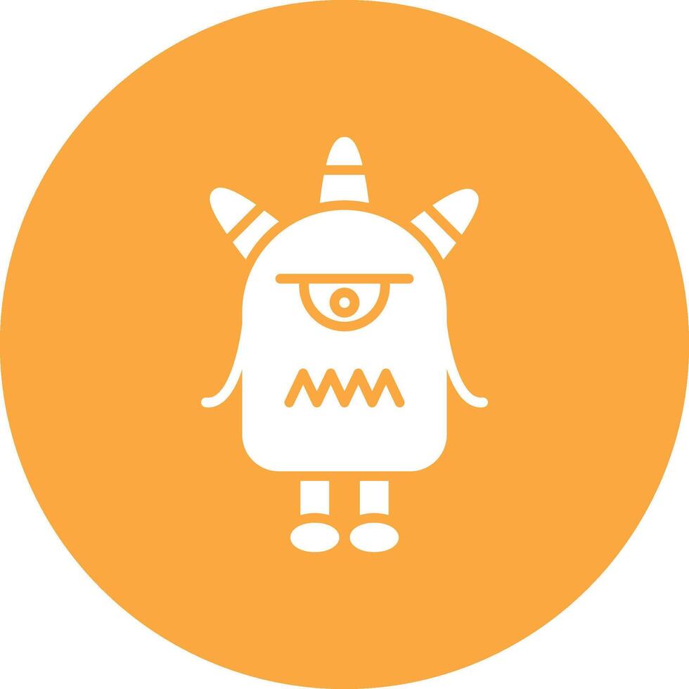 Monster Glyph Multi Circle Icon vector