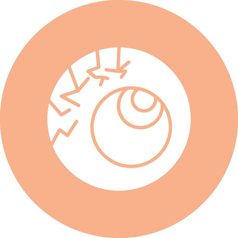 Scary Eyeball Glyph Multi Circle Icon vector