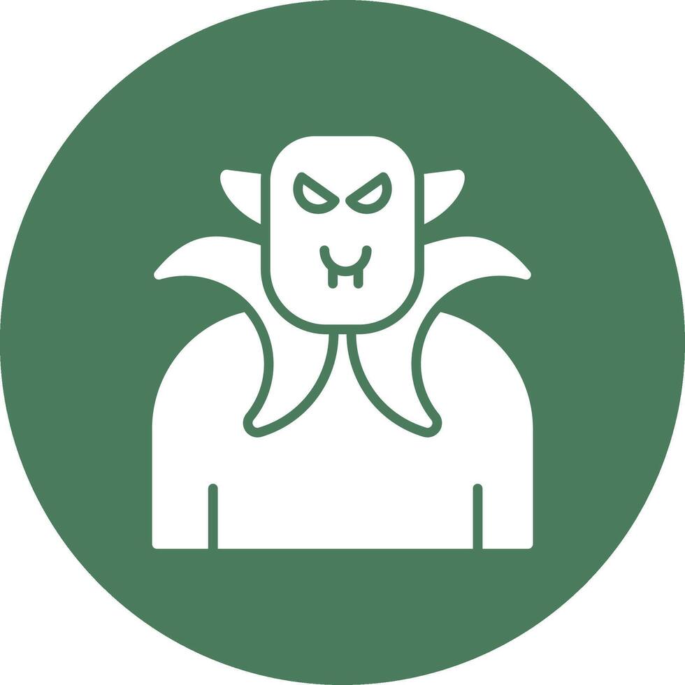 Dracula Glyph Multi Circle Icon vector