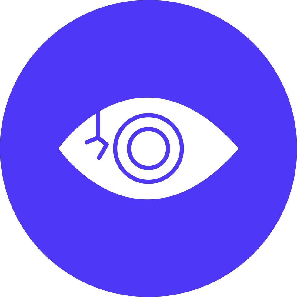 Eyeball Glyph Multi Circle Icon vector
