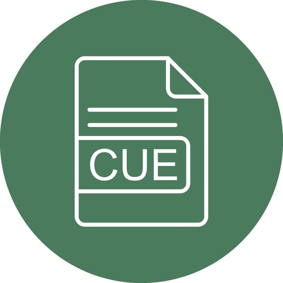 CUE File Format Line Multi Circle Icon vector