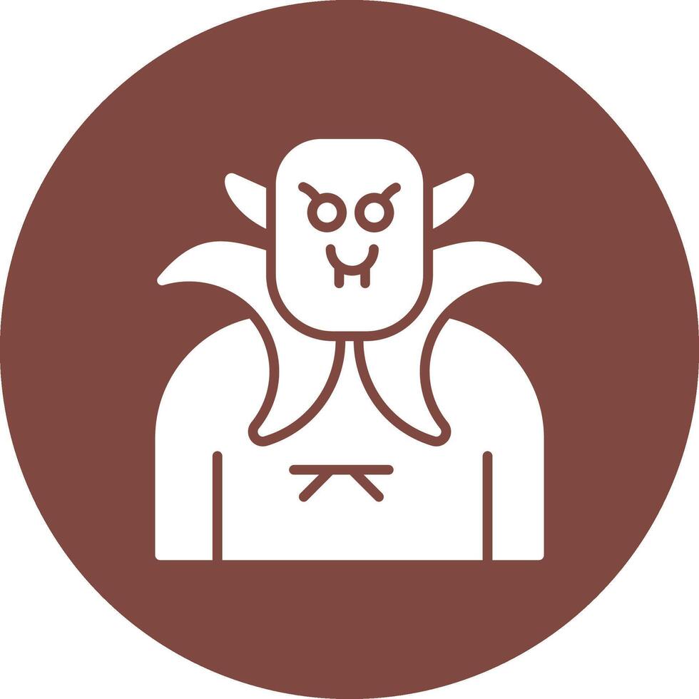 Vampire Glyph Multi Circle Icon vector