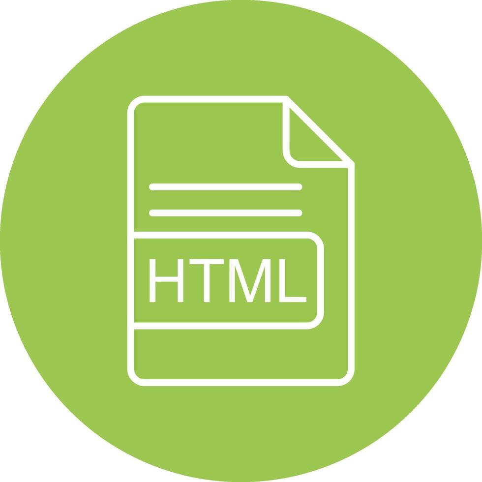 html archivo formato línea multi circulo icono vector