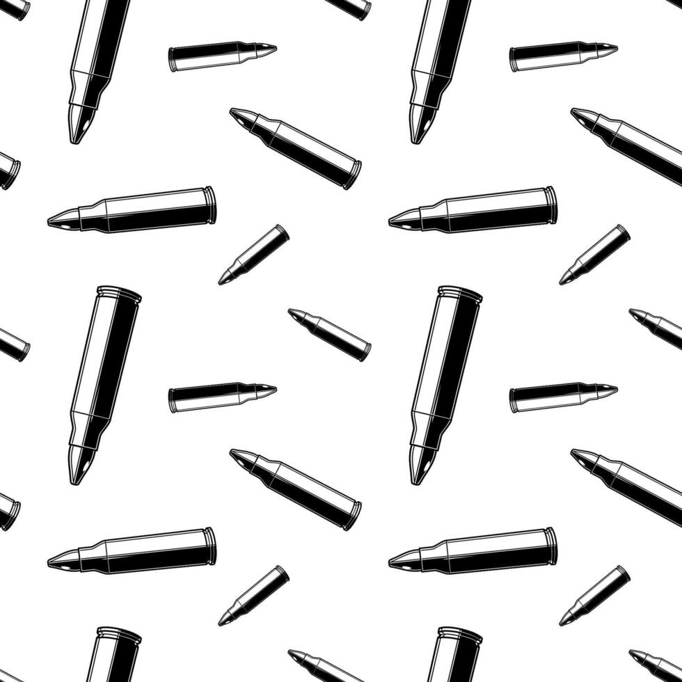 Black and white bullets pattern. Seamless background texture. vector