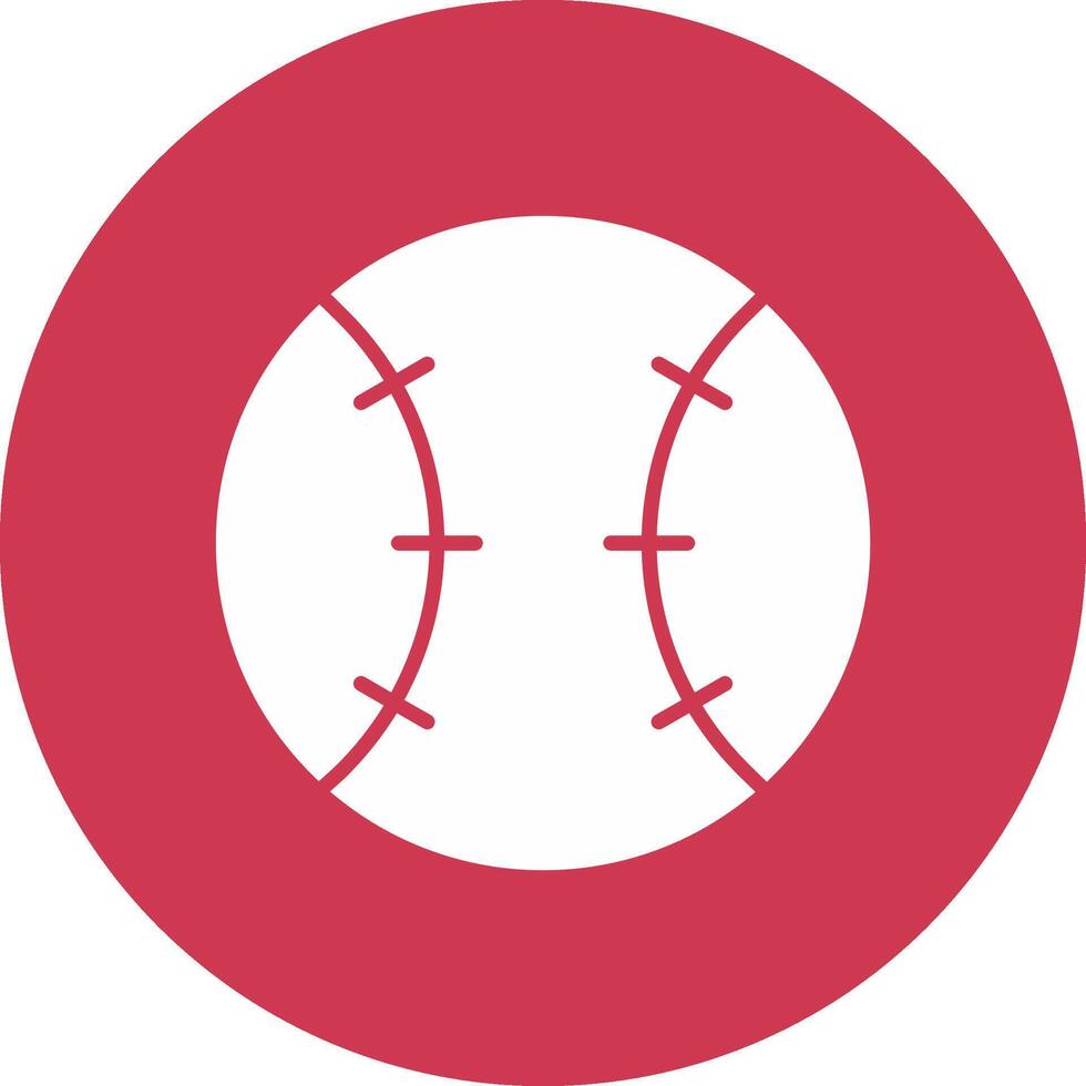 Baseball Glyph Multi Circle Icon vector