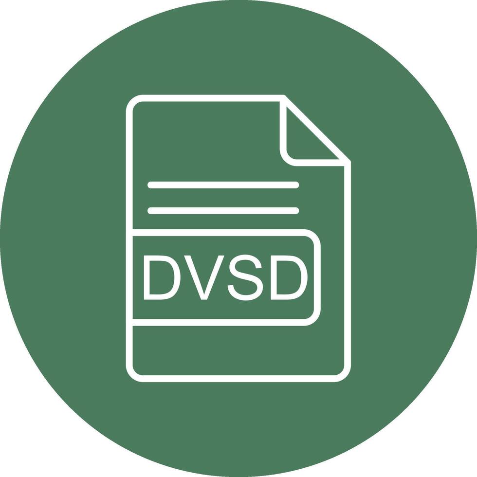 DVSD File Format Line Multi Circle Icon vector