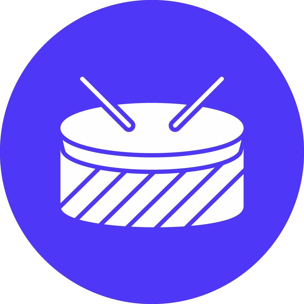 Drums Glyph Multi Circle Icon vector