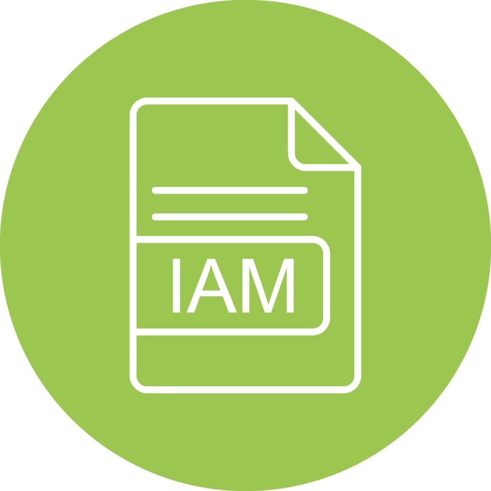 IAM File Format Line Multi Circle Icon vector