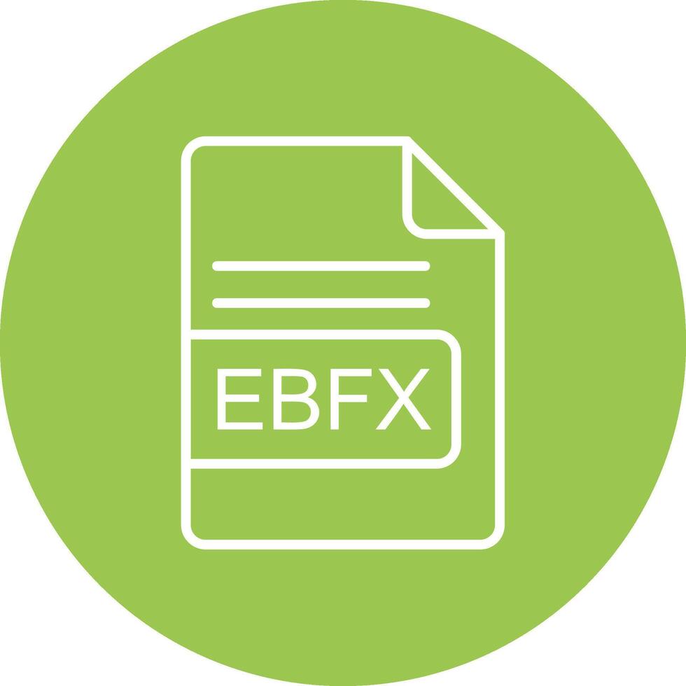 ebfx archivo formato línea multi circulo icono vector