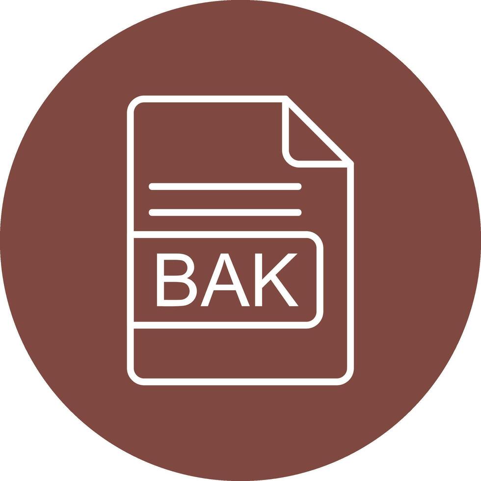 BAK File Format Line Multi Circle Icon vector