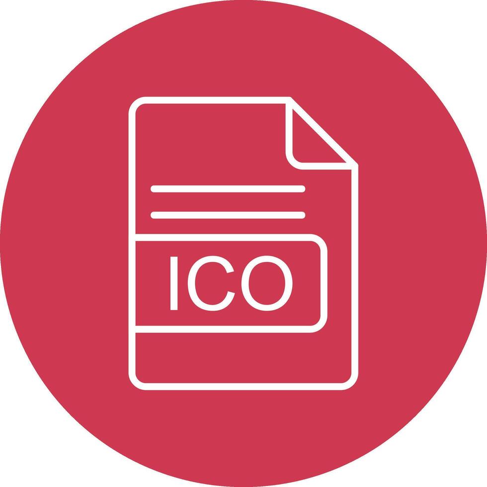 ico archivo formato línea multi circulo icono vector